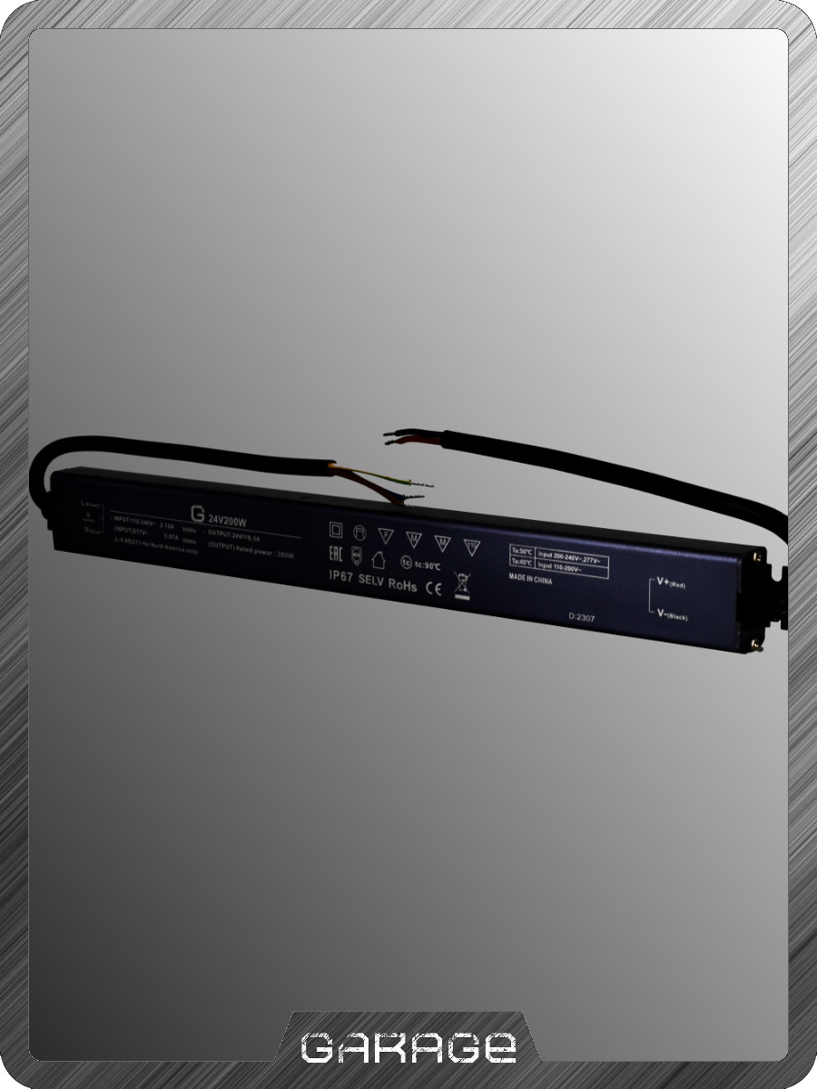 Блок Питания Garage F-24В-200Вт IP67 Блок Питания Garage F-24В-200Вт IP67