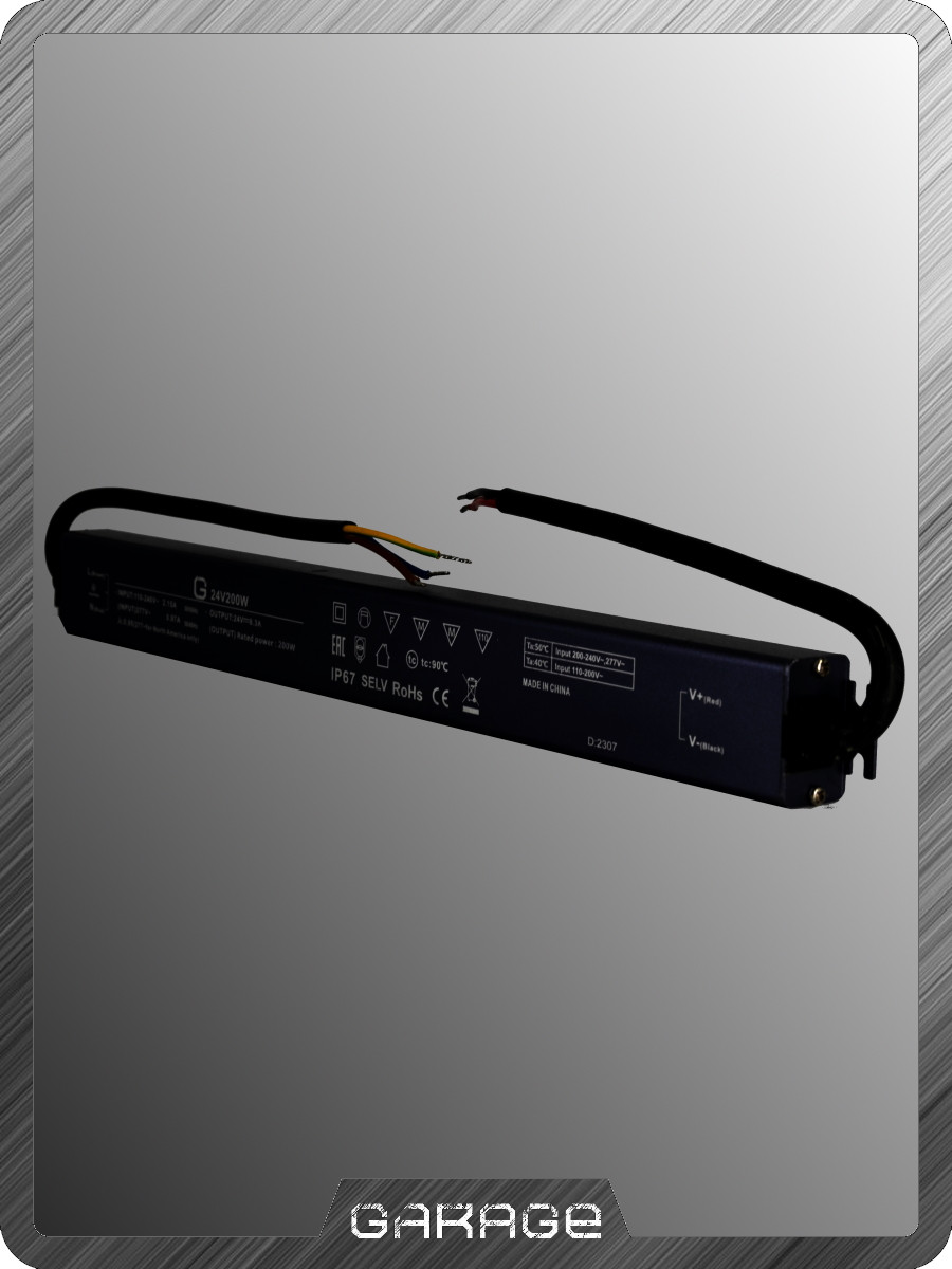Блок Питания Garage F-24В-200Вт IP67 Блок Питания Garage F-24В-200Вт IP67