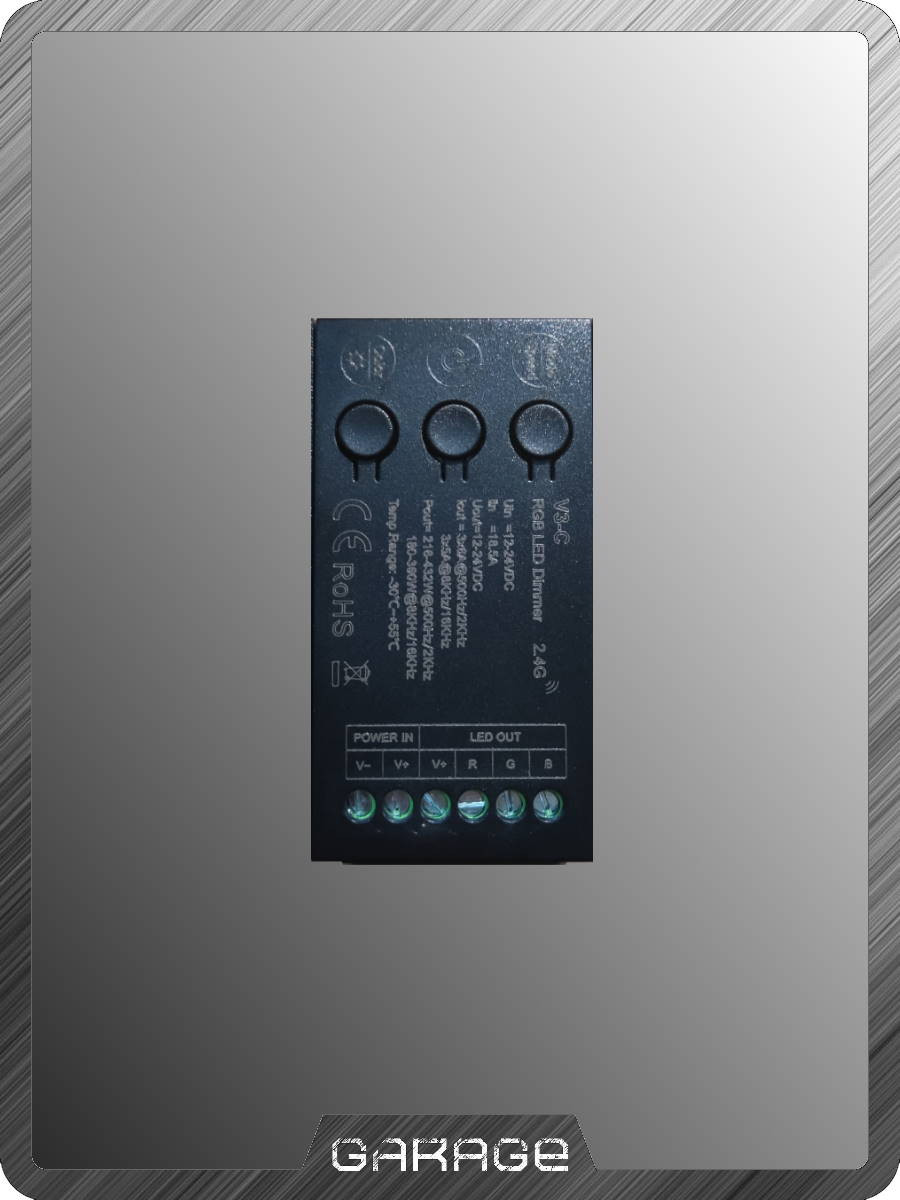 Контроллер RGB LED Dimmer 3CH*6A 12-24V (V3-C) Контроллер RGB LED Dimmer 3CH*6A 12-24V (V3-C)