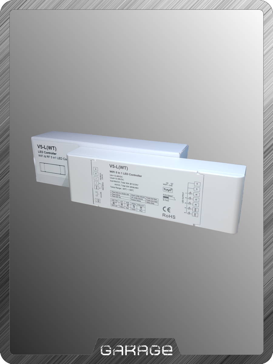 Контроллер LED WI-FI&RF 5в1 (V5-L(WT)) Контроллер LED WI-FI&RF 5в1 (V5-L(WT))