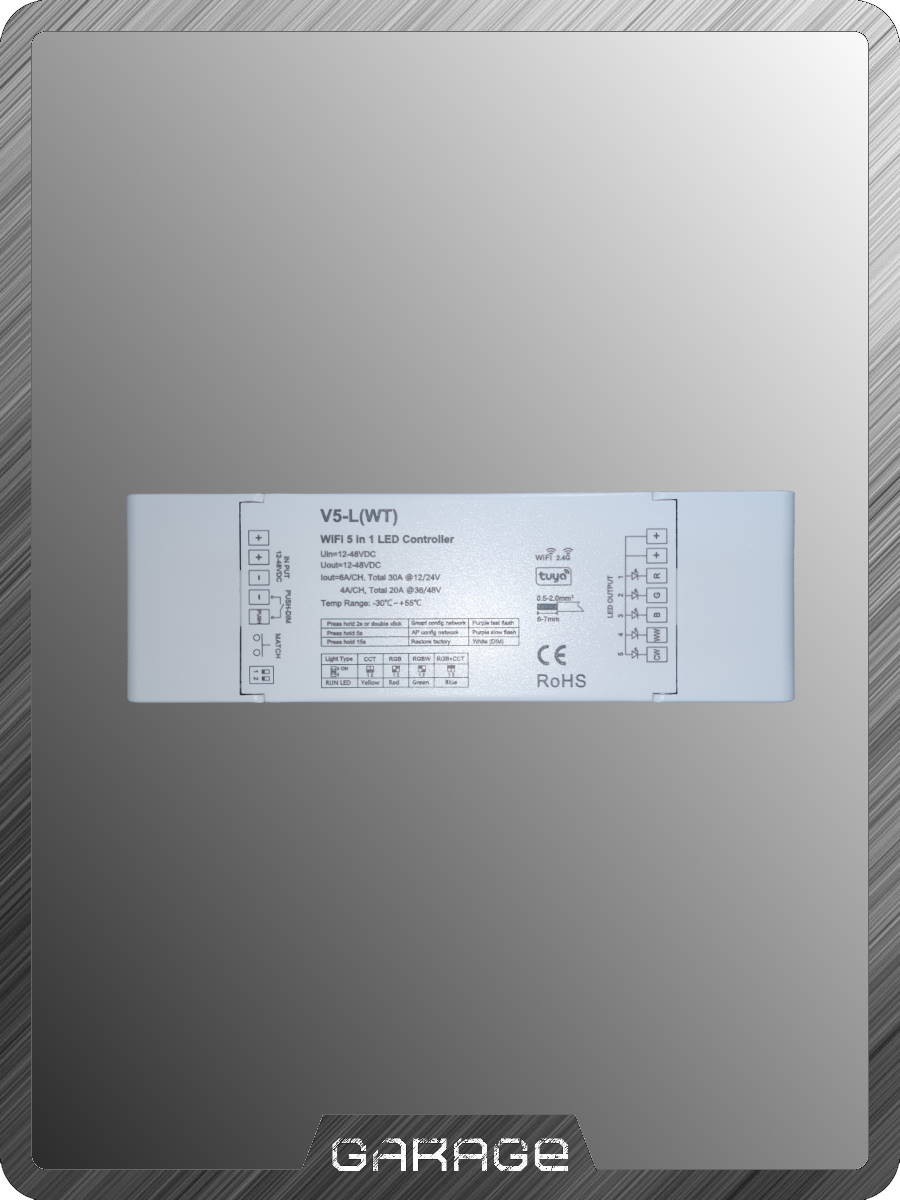 Контроллер LED WI-FI&RF 5в1 (V5-L(WT)) Контроллер LED WI-FI&RF 5в1 (V5-L(WT))