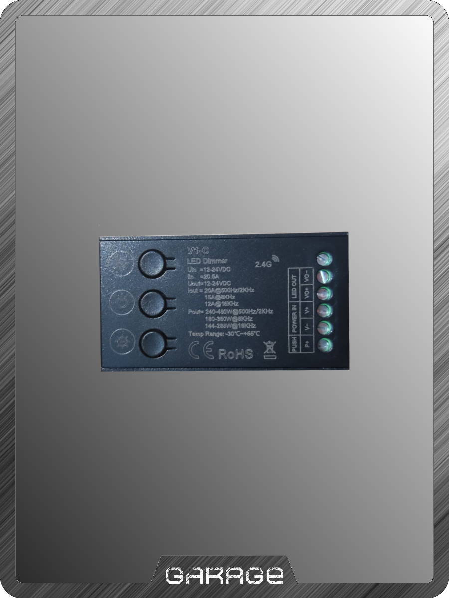 Контроллер LED dimmer 1CH*20A 12-24V (V1-C) Контроллер LED dimmer 1CH*20A 12-24V (V1-C)