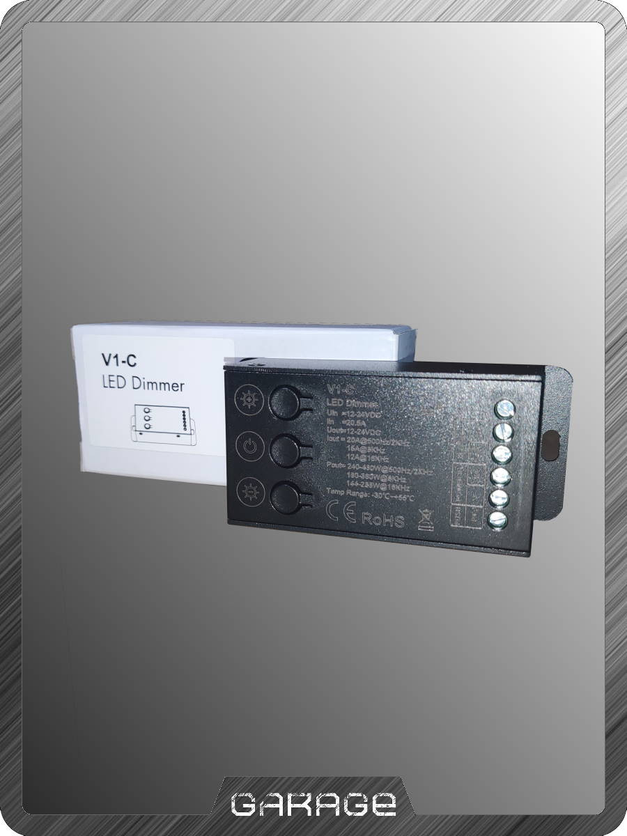 Контроллер LED dimmer 1CH*20A 12-24V (V1-C) Контроллер LED dimmer 1CH*20A 12-24V (V1-C)