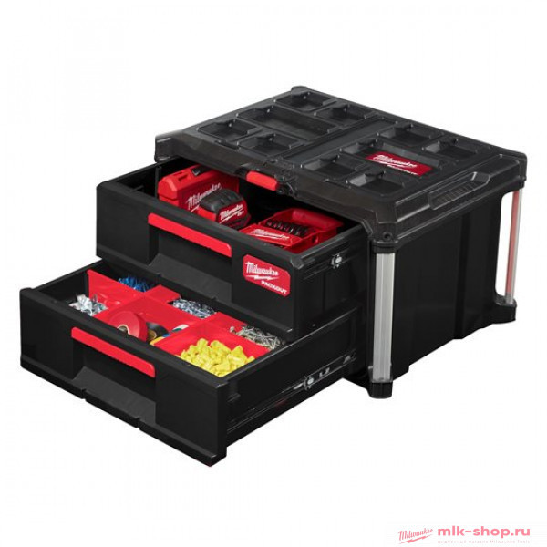 Ящик с 2-мя выдвижными отсеками Milwaukee PACKOUT DRAWER BOX Ящик с 2-мя выдвижными отсеками Milwaukee PACKOUT DRAWER BOX