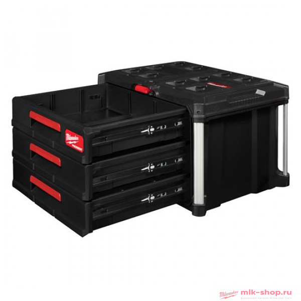 Ящик с 3-мя выдвижными отсеками Milwaukee PACKOUT DRAWER BOX Ящик с 3-мя выдвижными отсеками Milwaukee PACKOUT DRAWER BOX