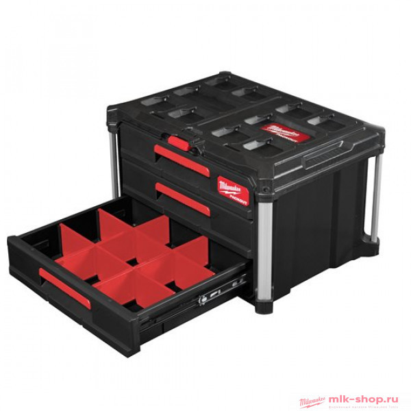 Ящик с 3-мя выдвижными отсеками Milwaukee PACKOUT DRAWER BOX Ящик с 3-мя выдвижными отсеками Milwaukee PACKOUT DRAWER BOX
