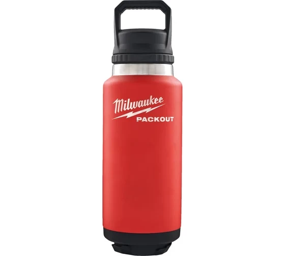 Термос красный Milwaukee PACKOUT™ CHUG LID 1065 мл Термос красный Milwaukee PACKOUT™ CHUG LID 1065 мл