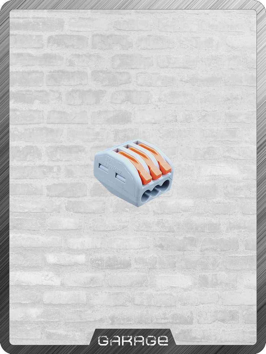 213 (100шт) Клемма универсальная 3-х проводная 213 (100шт) Клемма универсальная 3-х проводная
