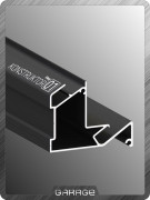 Flexy KONSTRUKTOR 01 (ПФ 7624 Нишевый профиль  для многоуровневых натяжных потолков) Черный