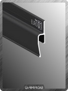 Flexy EURO 01 (ПФ 8244 "Стеновой профиль с теневым зазором") Черный