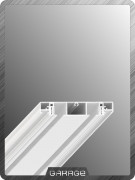 Slott Slim Road 02 Карнизный профиль белый 2м