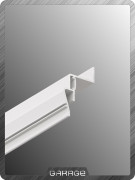 А2 Профиль ALTEZA Парящий под вставку (Contour-Pro LED) БЕЛЫЙ (2м) 40м/уп