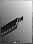 А2 Профиль ALTEZA Парящий под вставку (Contour-Pro LED) ЧЕРНЫЙ (2м) 40м/уп